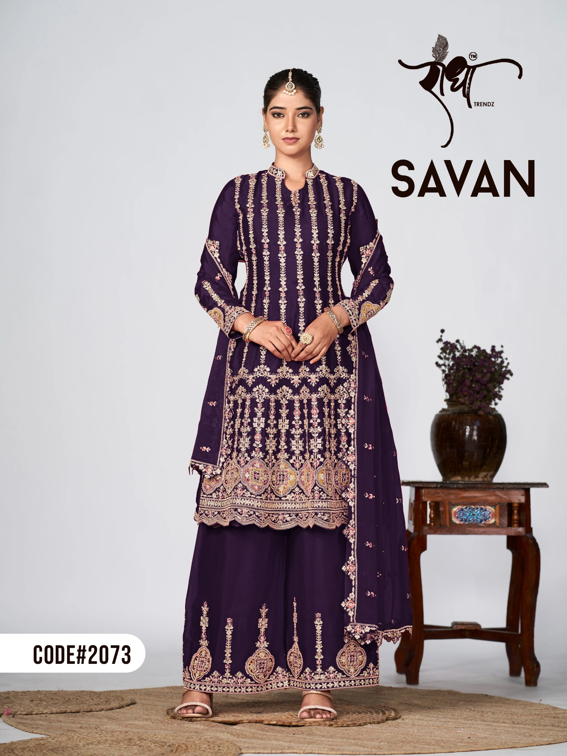 Radha Trendz Savan Heavy Premium Chinon Wholesale Designer Readymade Salwar Suit Catalog — Wholesale Salwar Suits, MPA wholesale from Surat - Gallery Image 3